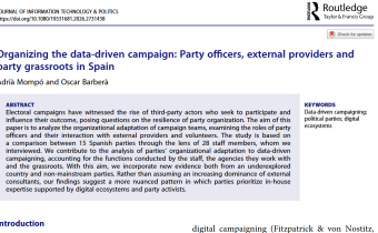 How do political parties adapt to the digitalization and datafication of campaigns?