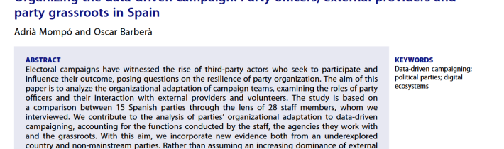 How do political parties adapt to the digitalization and datafication of campaigns?
